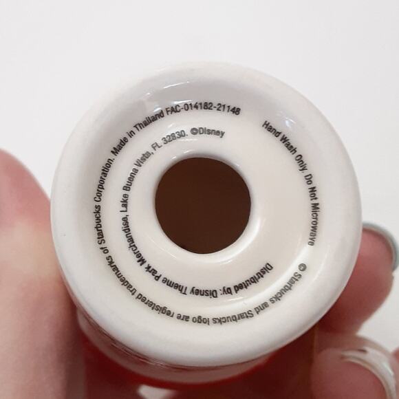 Disney Parks Magic Kingdom Starbucks Christmas Ornament Ceramic Travel Mug - Picture 3 of 4